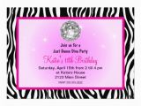 Just Dance Birthday Party Invitations Just Dance Disco Diva Party Custom Invitations Zazzle