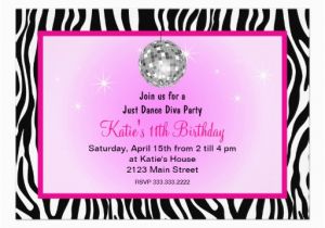 Just Dance Birthday Party Invitations Just Dance Disco Diva Party Custom Invitations Zazzle