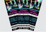 Just Dance Birthday Party Invitations Just Dance Invites Just Dance Ticket Invitations Just