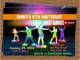 Just Dance Birthday Party Invitations Just Dance Party Invitation top Party themes Pinterest