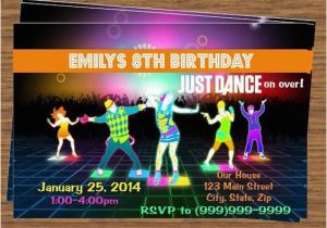 Just Dance Birthday Party Invitations Just Dance Party Invitation top Party themes Pinterest