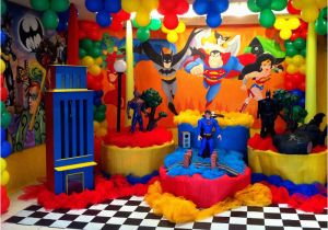 Justice League Birthday Decorations Justice League Kids Party Colorful themed Party Birthday