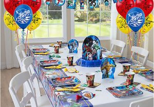 Justice League Birthday Decorations Justice League Party Table Idea Party City