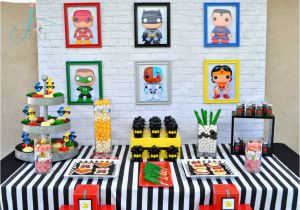 Justice League Birthday Decorations Pop Justice League Birthday Party Project Nursery