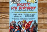 Justice League Birthday Invitations Printable Avengers Birthday Invitation Justice League by Ohsewlittle