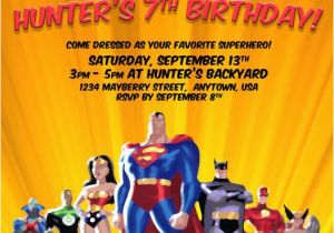 Justice League Birthday Invitations Printable Items Similar to Justice League Party Invitation Custom