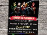 Justice League Birthday Invitations Printable Justice League Birthday Party Invitation by Dottydigitalparty