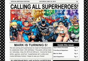 Justice League Birthday Invitations Printable Justice League Superhero Invitations Printable