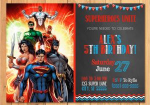 Justice League Birthday Invitations Printable Superhero Invitation Chalkboard Superhero Justice League