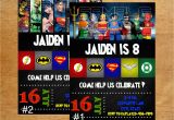 Justice League Birthday Party Invitations Justice League Birthday Invitation Digital File by