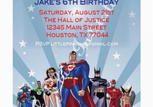 Justice League Birthday Party Invitations Justice League Birthday Invitation