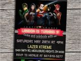 Justice League Birthday Party Invitations Justice League Birthday Party Invitation by Dottydigitalparty