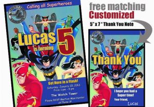 Justice League Birthday Party Invitations Justice League Party Invitations Oxsvitation Com