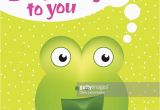Juvenile Birthday Cards Juvenile Birthday Card Template with Cute Monster Vector
