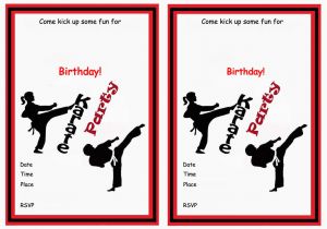 Karate Birthday Invitations Free Printable Karate Birthday Invitations Birthday Printable