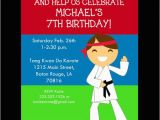 Karate Birthday Invitations Free Printable Karate Party Birthday Invitation Printable by Cardsbycarolyn
