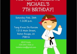 Karate Birthday Invitations Free Printable Karate Party Birthday Invitation Printable by Cardsbycarolyn
