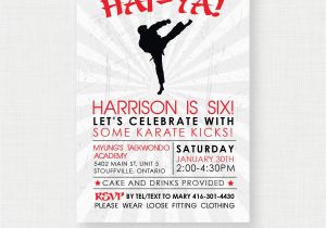 Karate Birthday Invitations Free Printable Karate Party Invitation Hai Ya Diy Printable Invitation