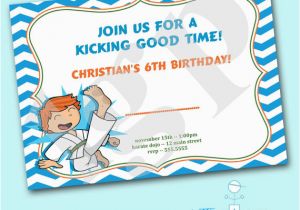 Karate Birthday Party Invitations 9 Best Images Of Karate Birthday Invitations Printable