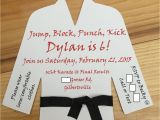 Karate Birthday Party Invitations Hand Made Karate Birthday Party Invitation by