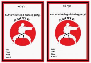 Karate Birthday Party Invitations Karate Birthday Invitations Birthday Printable