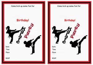 Karate Birthday Party Invitations Karate Birthday Invitations Birthday Printable