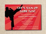 Karate Birthday Party Invitations Karate Birthday Party Invitation Custom Printable File