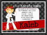 Karate Birthday Party Invitations Karate Birthday Party Invitations Cimvitation