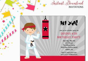 Karate Kid Birthday Invitations 48 Birthday Invitations Download