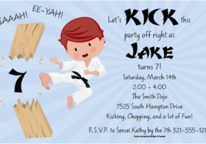 Karate Kid Birthday Invitations Karate Kid Invitations by Paper so Pretty Invitation Box