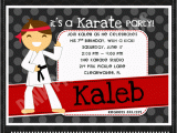 Karate Kid Birthday Invitations Karate Kids Personalized Party Invitation