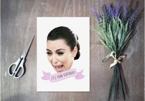 Kardashian Birthday Card Birthday Card Kim Kardashian 39 Ugly Cry 39 by thevintagedeerco