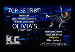Kc Undercover Birthday Invitations Personalized K C Undercover Spy Birthday Invitation