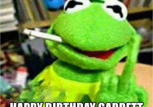 Kermit Birthday Memes Happy Birthday Garrett Kermit Finger Meme Generator