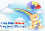 Kid Birthday Greeting Card Messages to My Special Angel Free for Kids Ecards Greeting