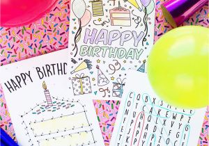 Kids Birthday Cards to Print Free Printable Birthday Cards for Kids Studio Diy