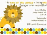 King Of the Jungle Birthday Invitations Items Similar to Birthday Party Invitation Lion King
