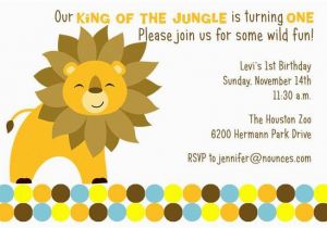 King Of the Jungle Birthday Invitations Items Similar to Birthday Party Invitation Lion King