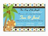 King Of the Jungle Birthday Invitations Jungle Baby Shower Invitation King Of the Jungle Digital