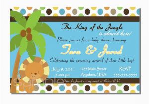 King Of the Jungle Birthday Invitations Jungle Baby Shower Invitation King Of the Jungle Digital