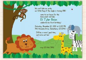 King Of the Jungle Birthday Invitations King Of the Jungle Birthday Invitation Printable File