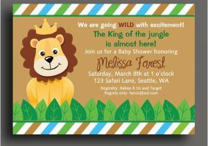 King Of the Jungle Birthday Invitations King Of the Jungle Lion Invitation Printable or Printed