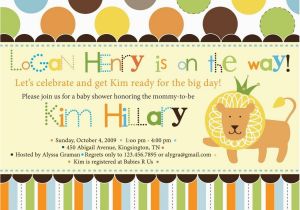 King Of the Jungle Birthday Invitations King Of the Jungle Shower Invitation