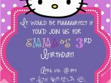Kitten Birthday Party Invitations Hello Kitty Birthday Invitation by thelaughingladybug On