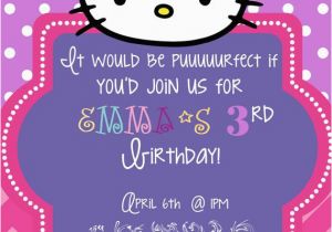 Kitten Birthday Party Invitations Hello Kitty Birthday Invitation by thelaughingladybug On