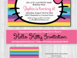 Kitten Birthday Party Invitations Hello Kitty Printable Invitation Rainbow Wonderbash