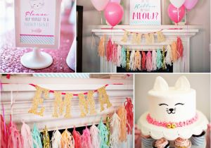 Kitty Cat Birthday Party Decorations Kara 39 S Party Ideas Sweet Kitty Cat Birthday Party Kara 39 S