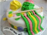Knitting themed Birthday Cards Knitting themed Cake Cakes Pk