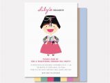 Korean First Birthday Invitations Korean First Birthday Invitation Custom Girls Korean Dol