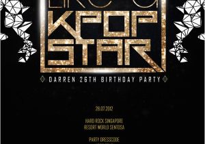 Kpop Birthday Invitations Party Like A Kpop Star Birthday Party with Bbfs Darren